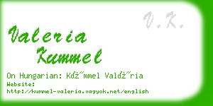 valeria kummel business card